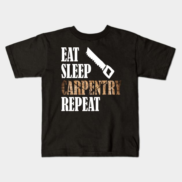 Carpenter carpenter carpenters craftsman saws Kids T-Shirt by Johnny_Sk3tch